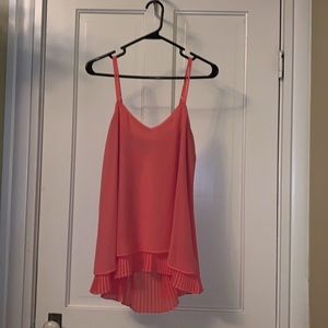White House Black Market- coral/salmon dressy tank